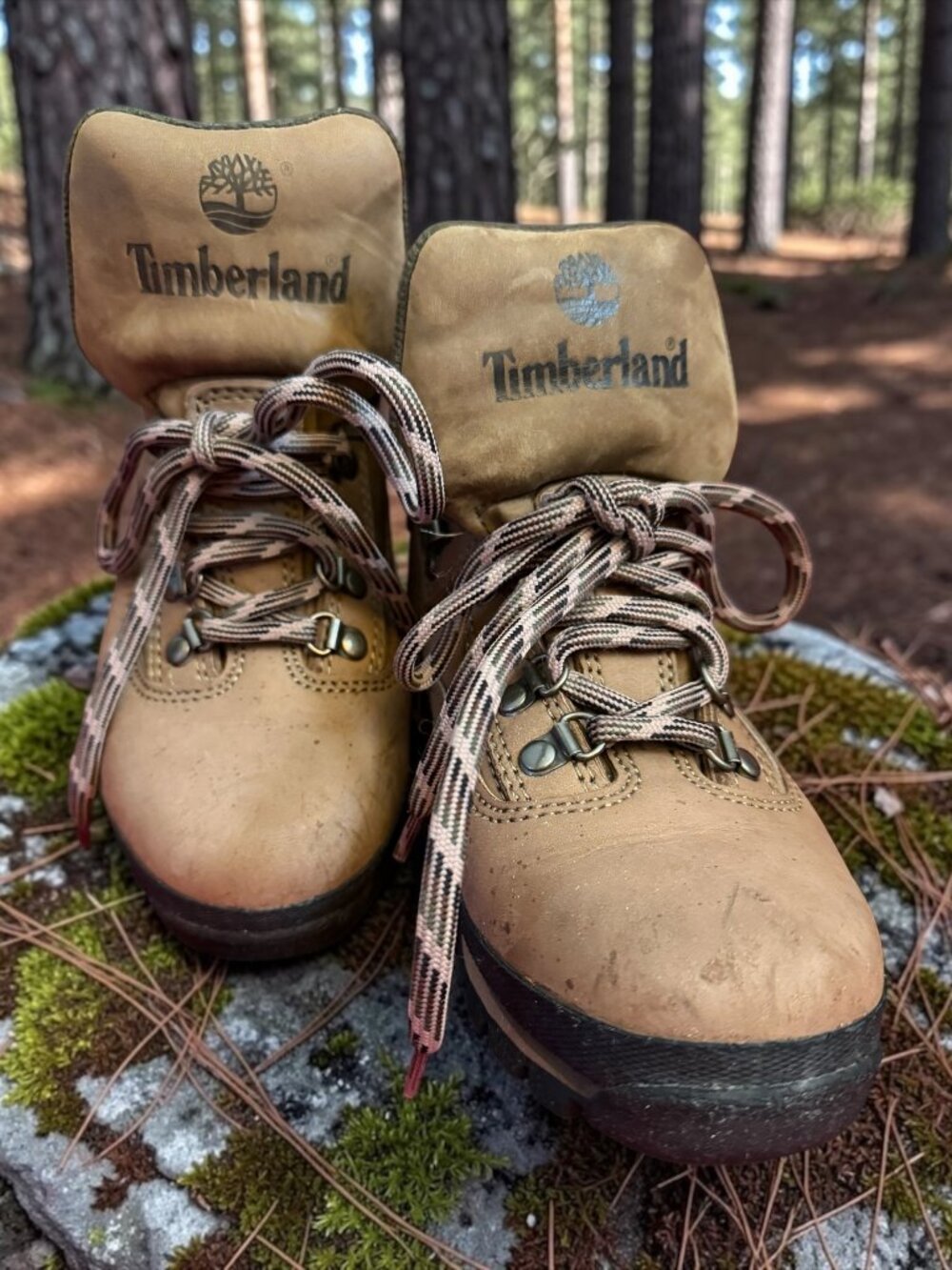 VTG Timberland Women's Brown Leather Euro Hiker Boots Sz 7